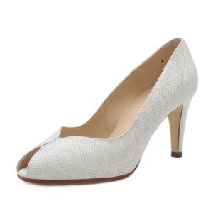 Peter Kaiser New White Leather High Heel Pumps
